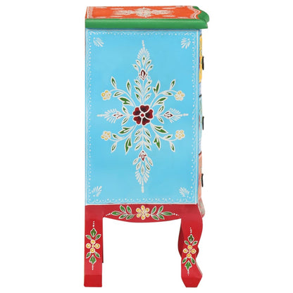 Nachttisch Handbemalt 40x30x60 cm Mango Massivholz