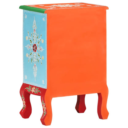 Nachttisch Handbemalt 40x30x60 cm Mango Massivholz