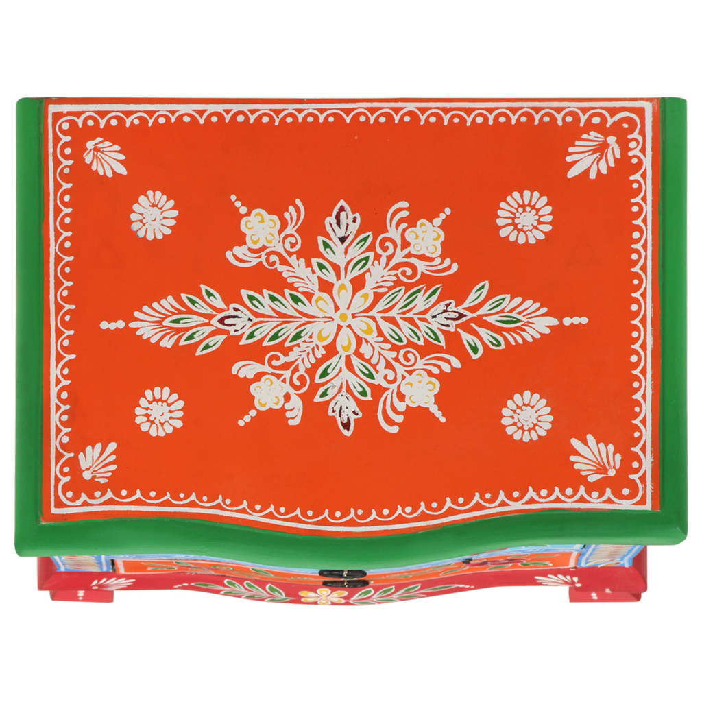 Nachttisch Handbemalt 40x30x60 cm Mango Massivholz