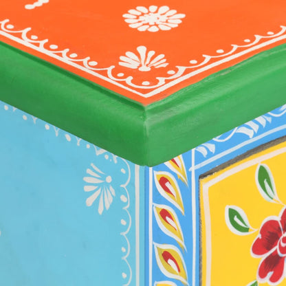 Nachttisch Handbemalt 40x30x60 cm Mango Massivholz