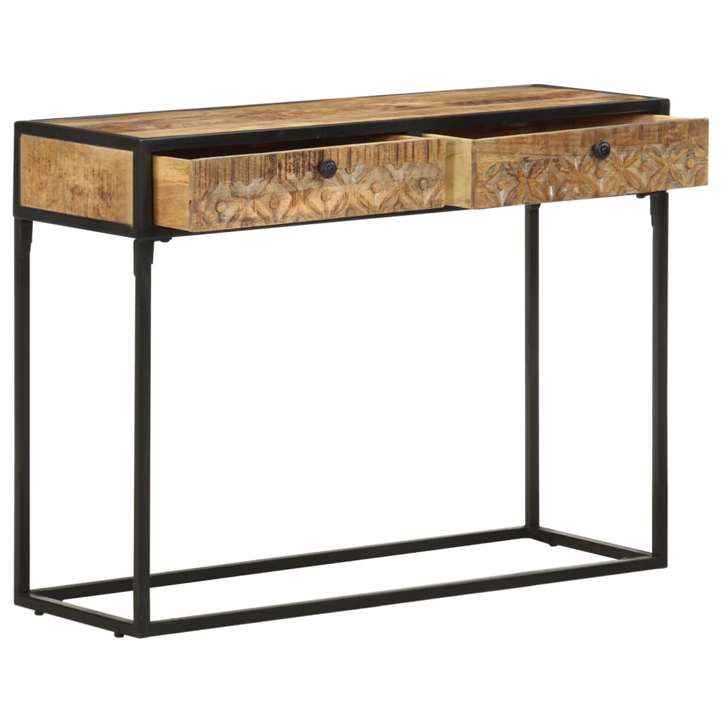 Konsolbord 100x35x75 cm mango massivt træ