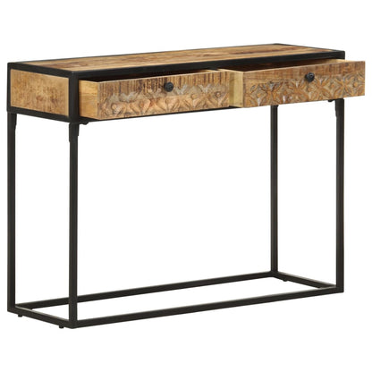 Konsolbord 100x35x75 cm mango massivt træ