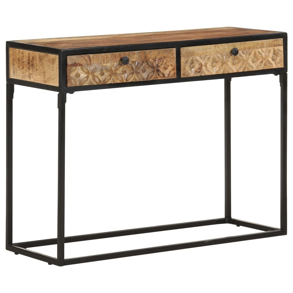 Konsolbord 100x35x75 cm mango massivt træ