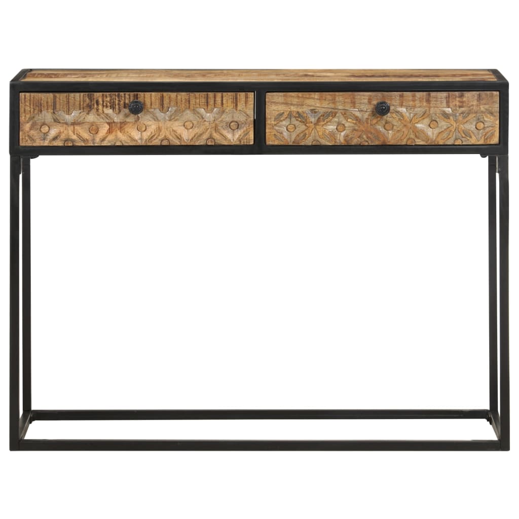 Konsolbord 100x35x75 cm mango massivt træ