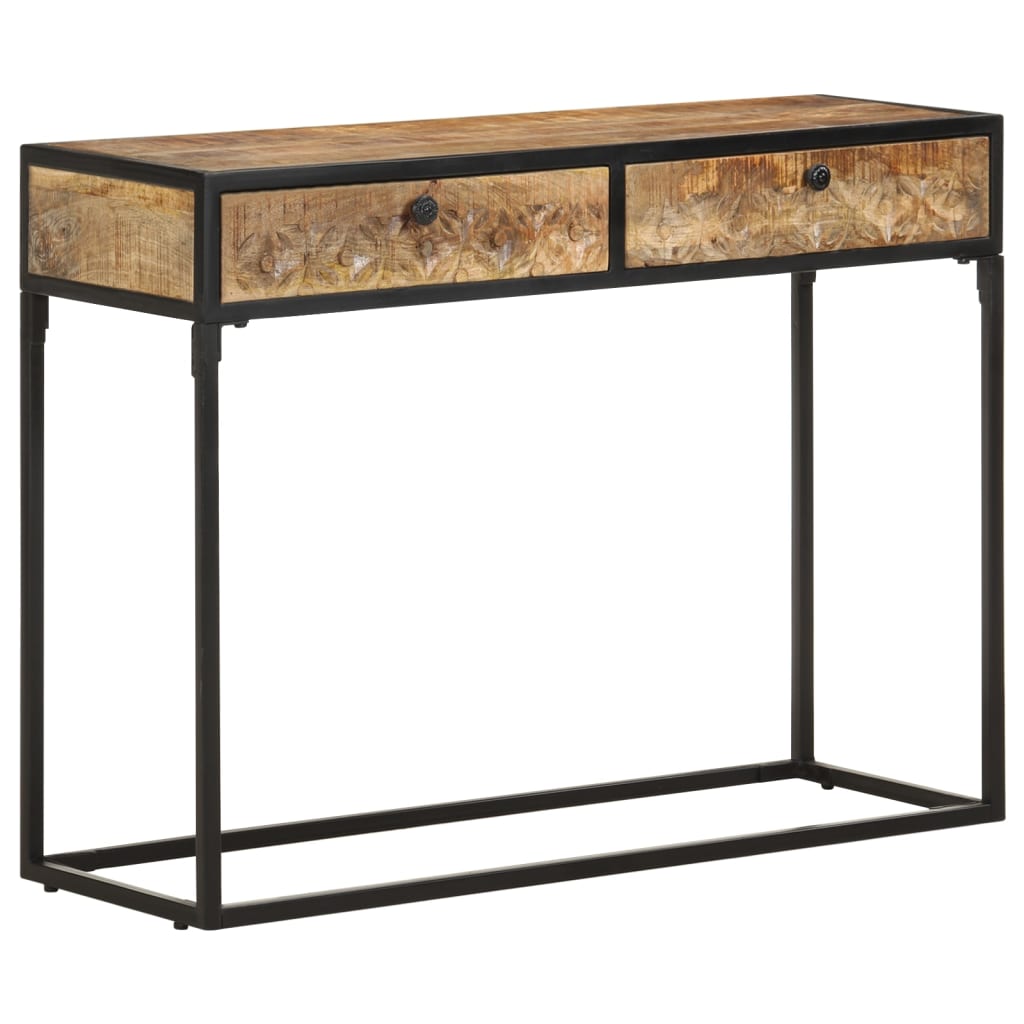 Konsolbord 100x35x75 cm mango massivt træ
