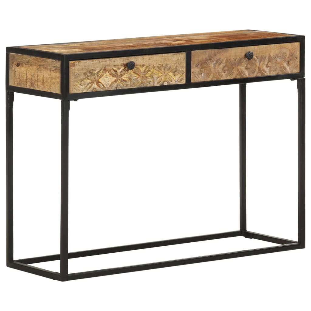Konsolbord 100x35x75 cm mango massivt træ