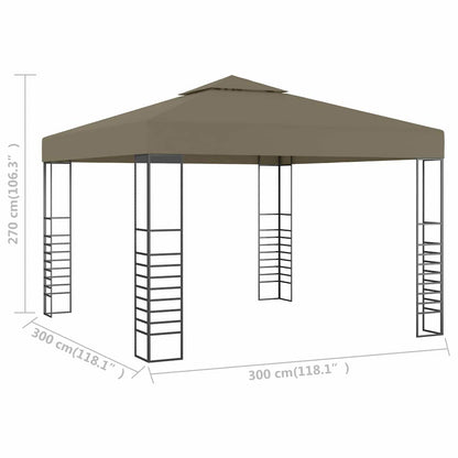 Gartenzelt 3x3 m Taupe 180 g/m²