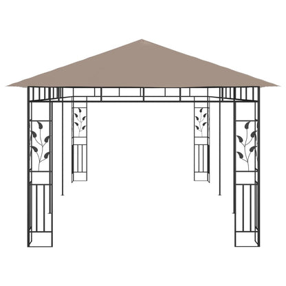 Pavillon mit Moskitonetz 6x3x2,73 m Taupe 180 g/m²
