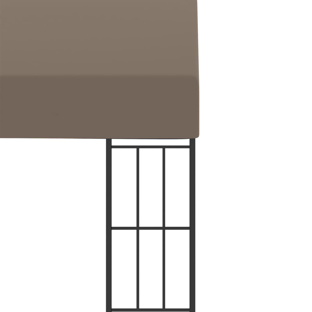 Wand-Pavillon 6x3 m Taupe Stoff