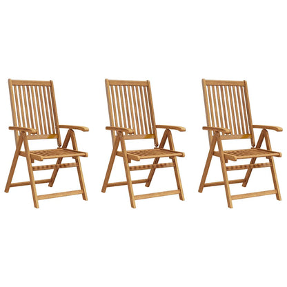 Klappbare Gartenstühle 3 Stk. Massivholz Akazie