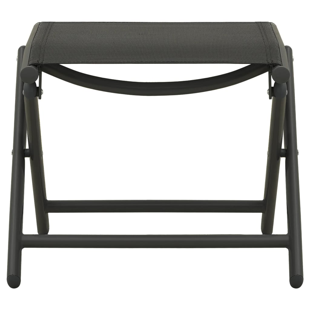 3-tlg. Garten-Lounge-Set Textilene und Aluminium Schwarz