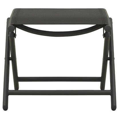 3-tlg. Garten-Lounge-Set Textilene und Aluminium Schwarz