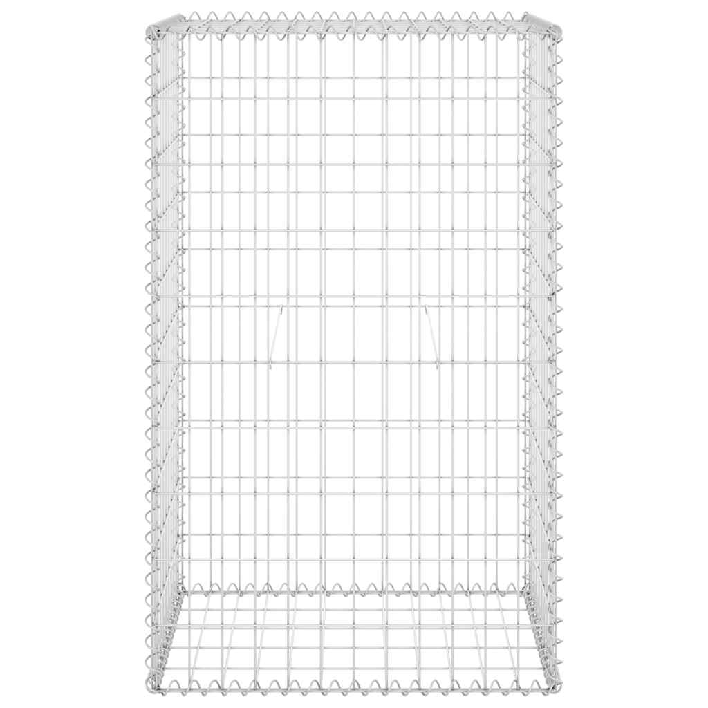 Gabionenwand mit Abdeckung Verzinkter Stahl 60x50x100 cm