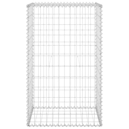 Gabionenwand mit Abdeckung Verzinkter Stahl 60x50x100 cm