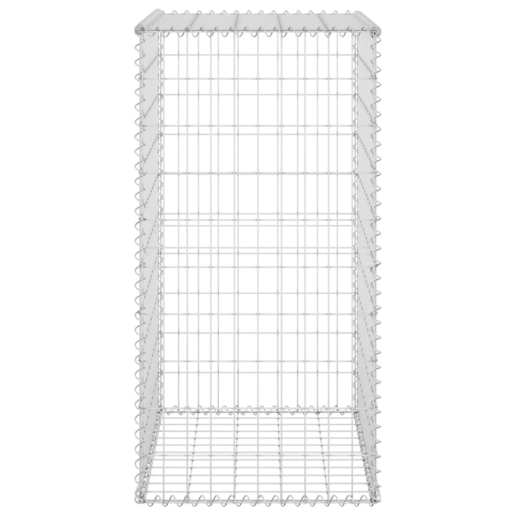 Gabionenwand mit Abdeckung Verzinkter Stahl 60x50x100 cm