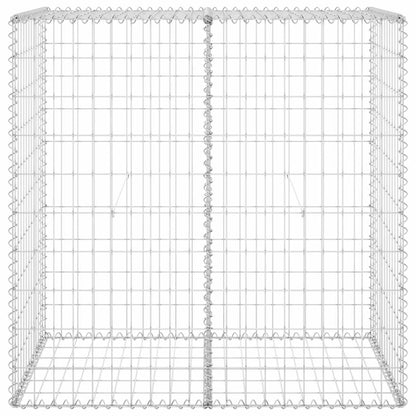 Gabionenwand mit Abdeckung Verzinkter Stahl 100x60x100 cm