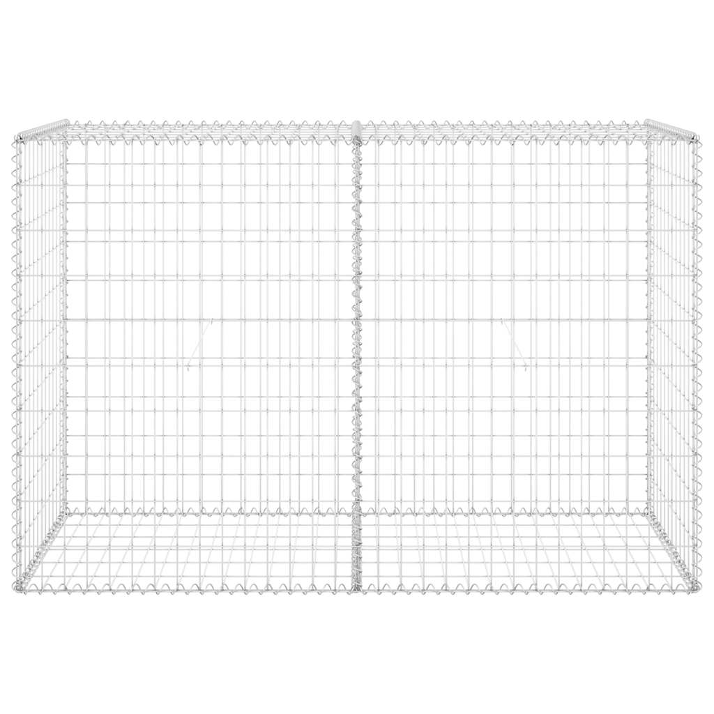 Gabionenwand mit Abdeckung Verzinkter Stahl 150x60x100 cm