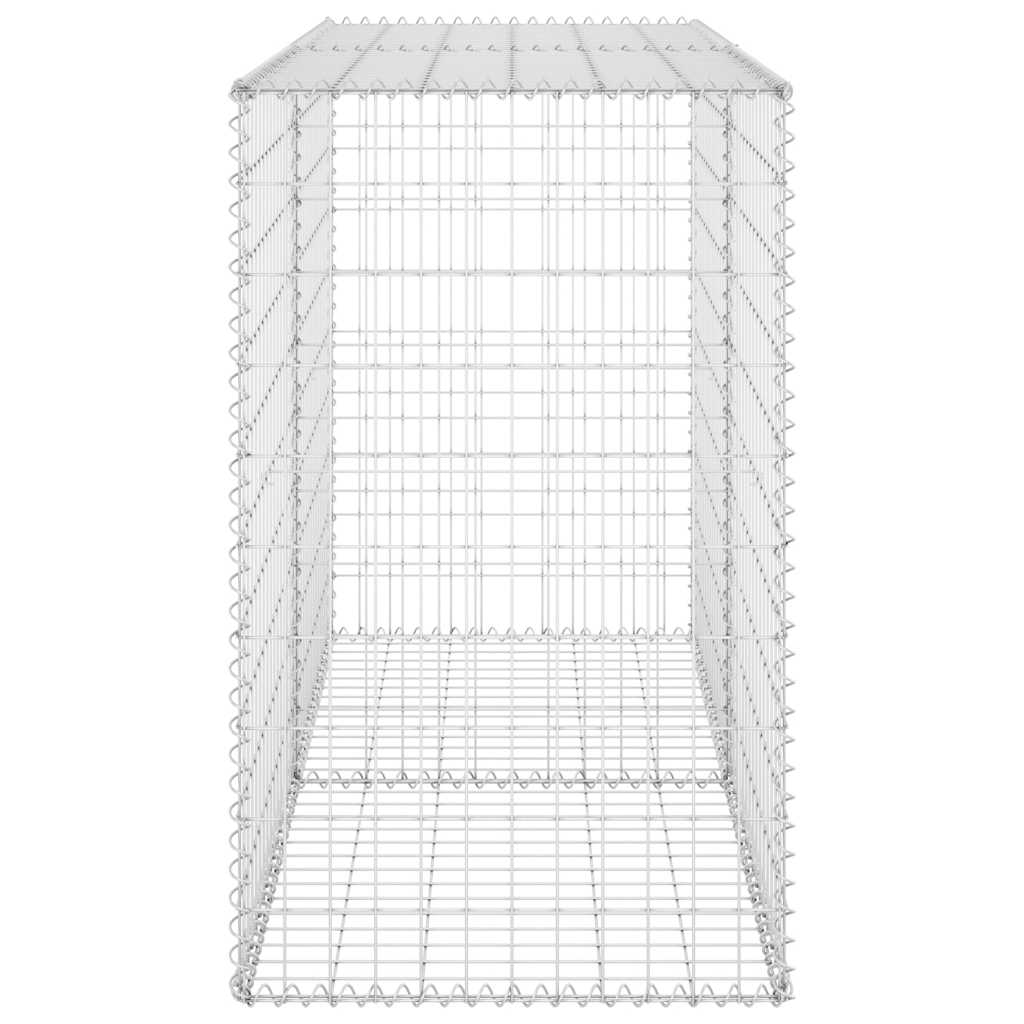 Gabionenwand mit Abdeckung Verzinkter Stahl 150x60x100 cm