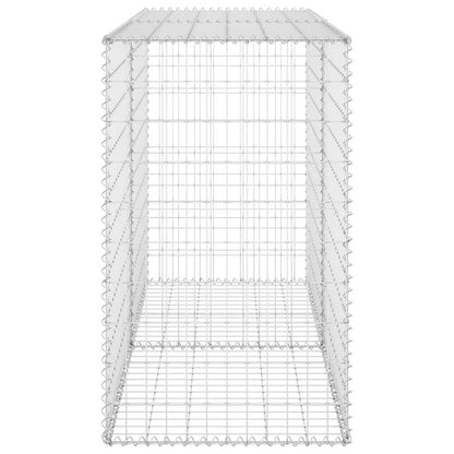 Gabionenwand mit Abdeckung Verzinkter Stahl 150x60x100 cm