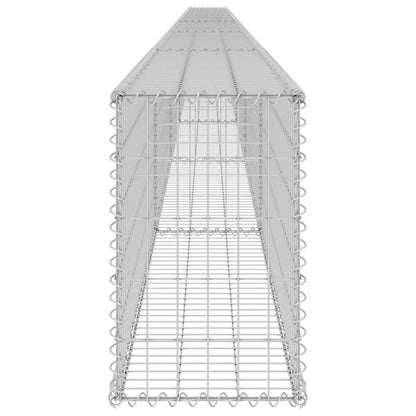 Gabionenwand mit Abdeckung Verzinkter Stahl 900x30x50 cm