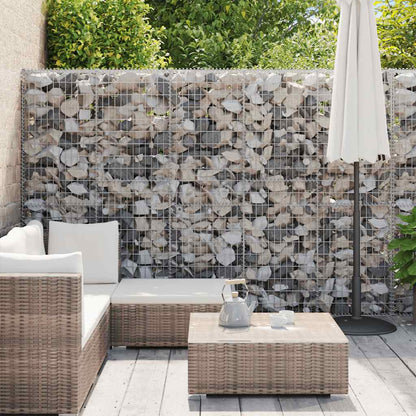 Gabionenwand mit Abdeckung Verzinkter Stahl 900x30x200 cm