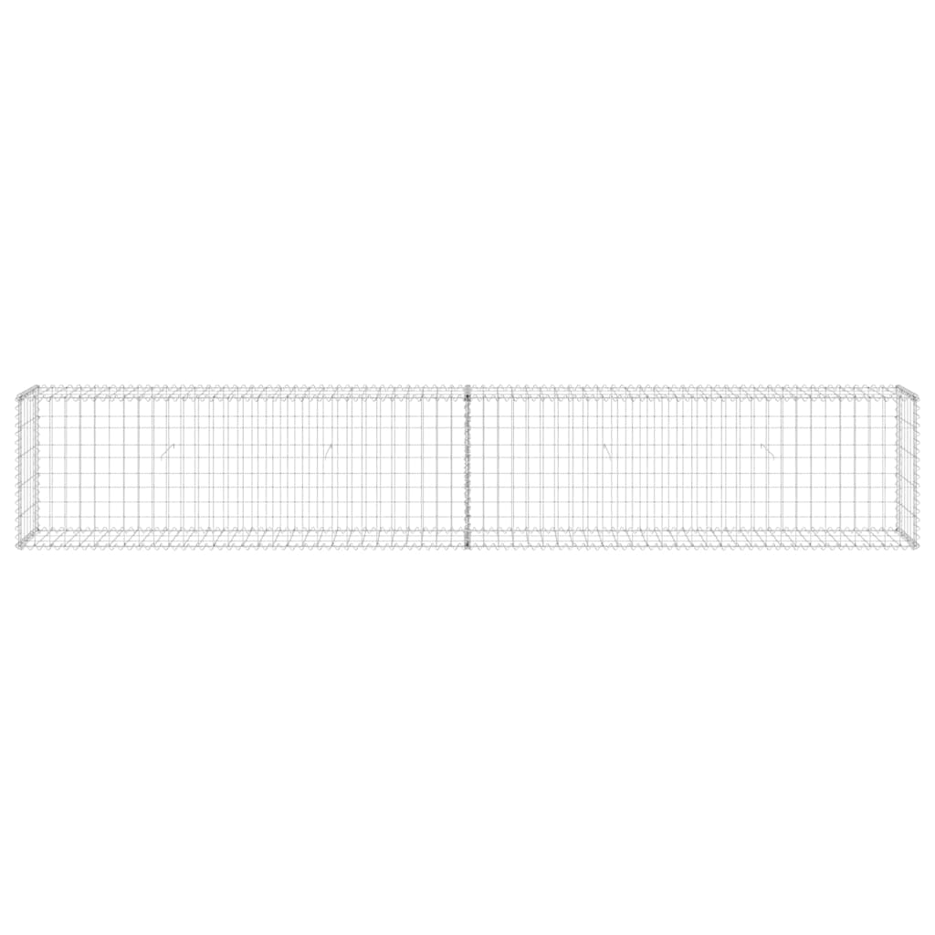 Gabionenwand mit Abdeckung Verzinkter Stahl 300x30x50 cm