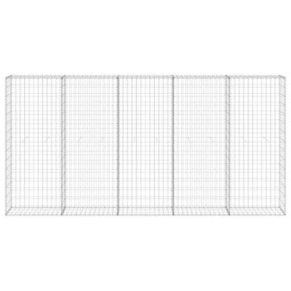 Gabionenwand mit Abdeckung Verzinkter Stahl 300x30x150 cm