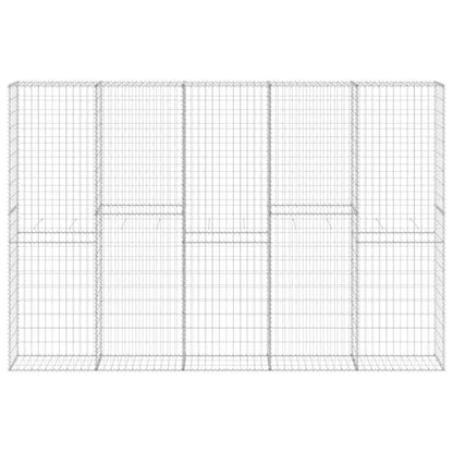 Gabionenwand mit Abdeckung Verzinkter Stahl 300x30x200 cm
