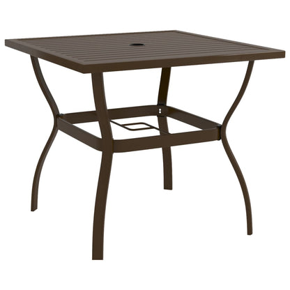 Havebord Brun 81,5x81,5x72 cm Stål