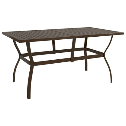 Havebord Brun 140x80x72 cm Stål