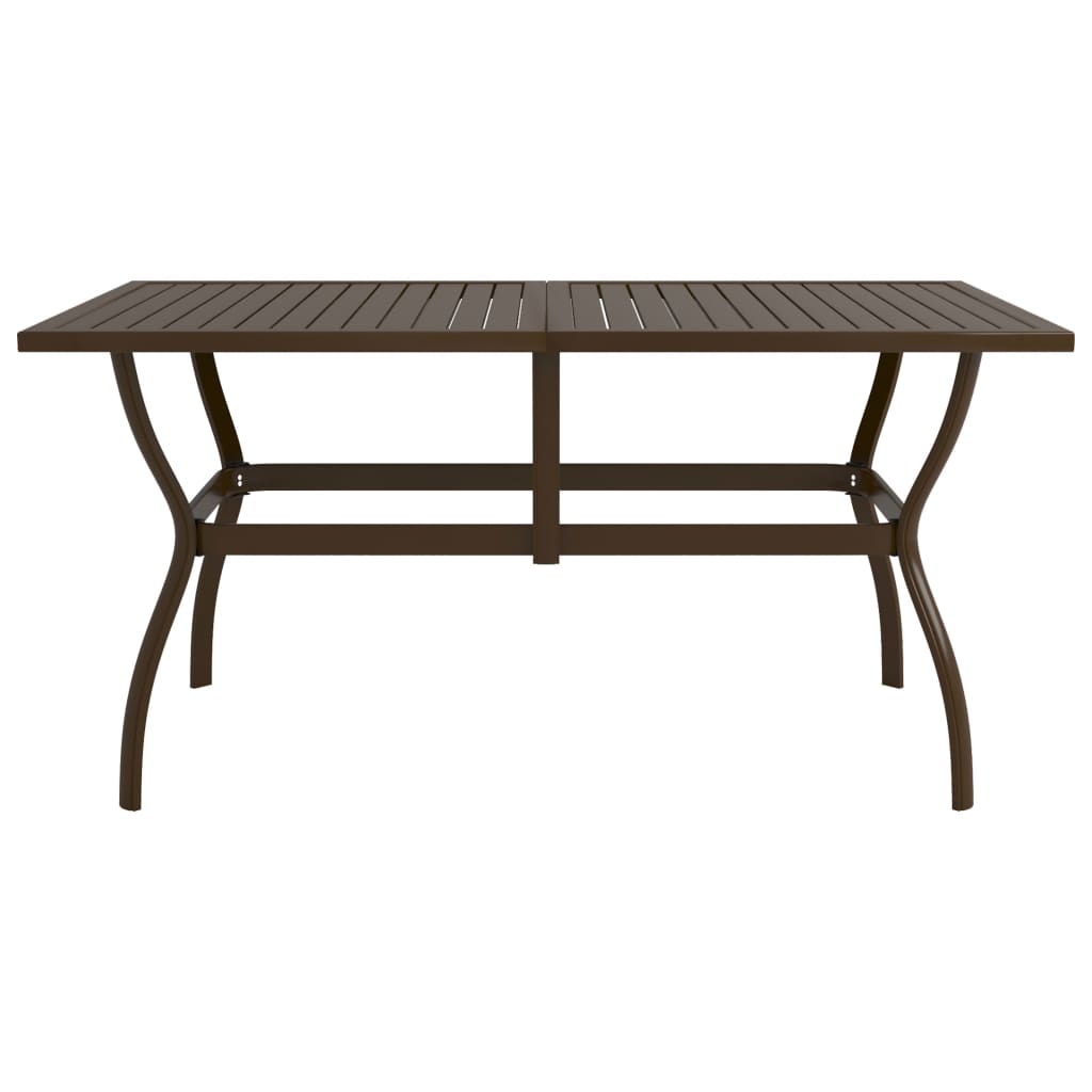Havebord Brun 140x80x72 cm Stål