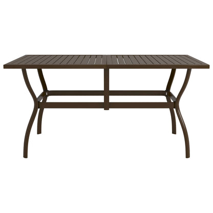 Havebord Brun 140x80x72 cm Stål