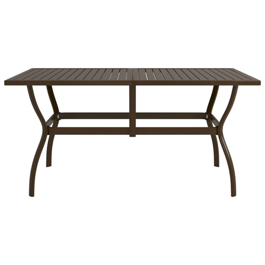 Gartentisch Braun 140x80x72 cm Stahl
