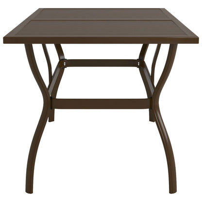 Havebord Brun 140x80x72 cm Stål
