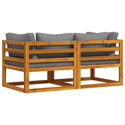 Modular-Ecksofas 2 Stk. mit Auflagen Dunkelgrau