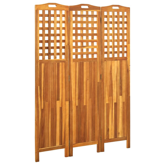 3-delt rumdeler 121x2x170 cm akacie massivt træ