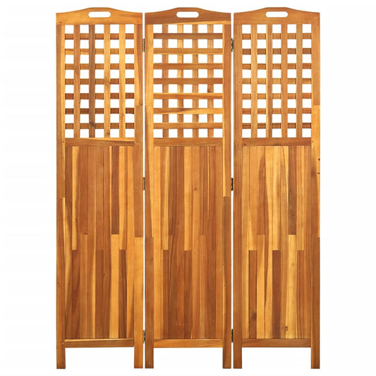 3-delt rumdeler 121x2x170 cm akacie massivt træ