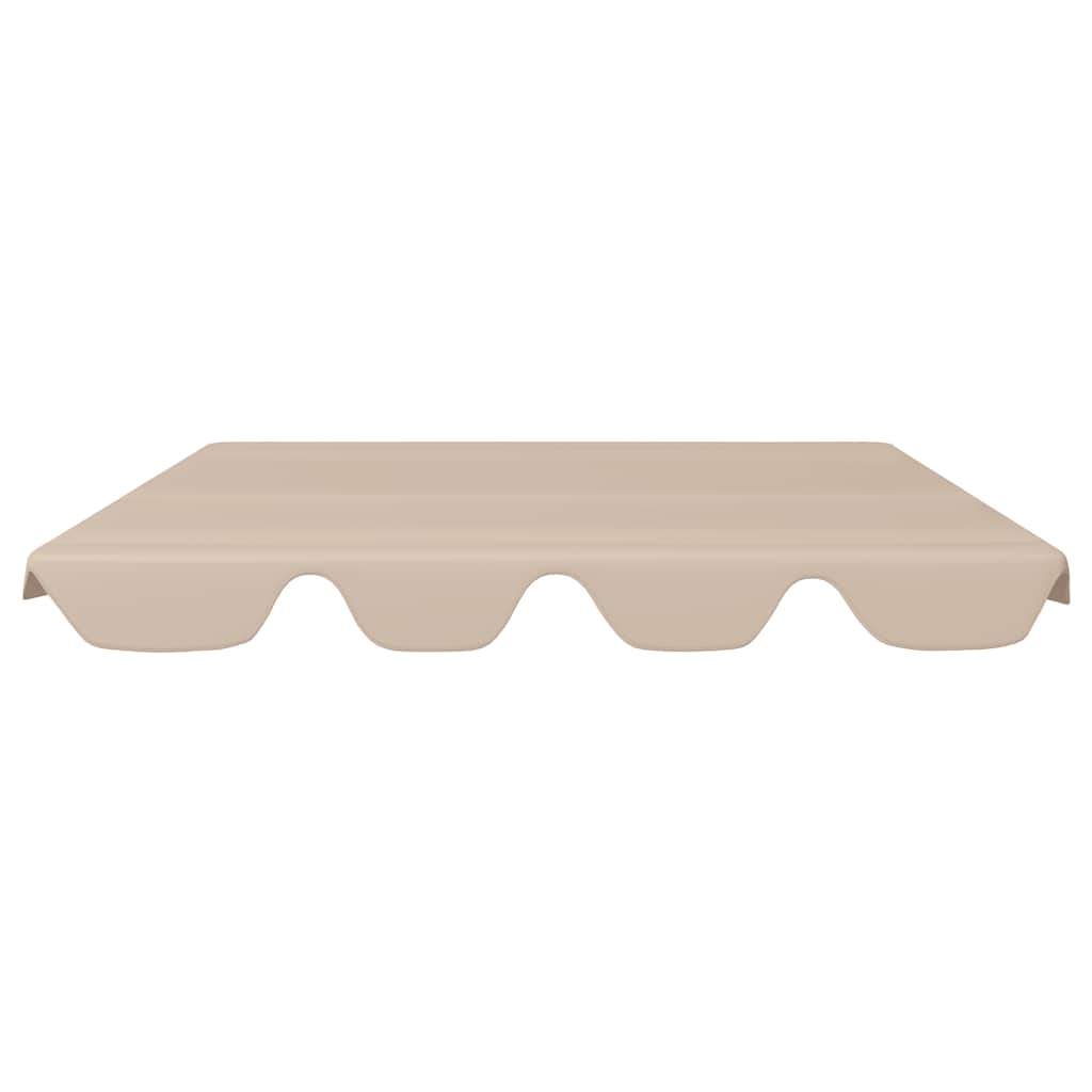 Ersatzdach für Hollywoodschaukel Beige 188/168x145/110 cm