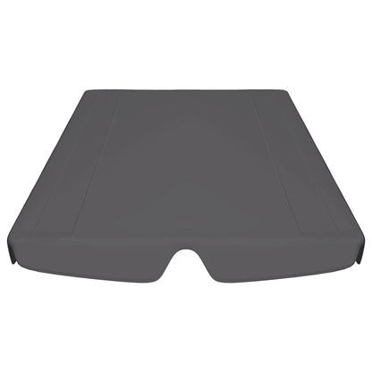 Ersatzdach für Hollywoodschaukel Anthrazit 188/168x145/110 cm