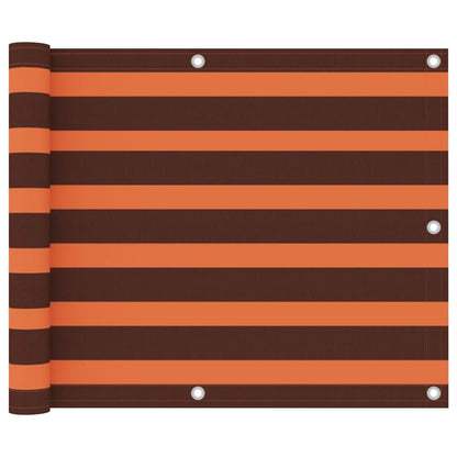 Balkon-Sichtschutz Orange und Braun 75x400 cm Oxford-Gewebe
