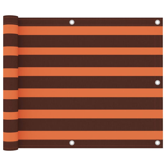 Balkon-Sichtschutz Orange und Braun 75x400 cm Oxford-Gewebe