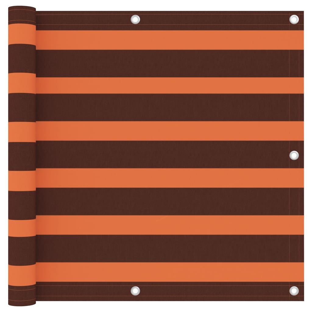 Balkon-Sichtschutz Orange und Braun 90x300 cm Oxford-Gewebe