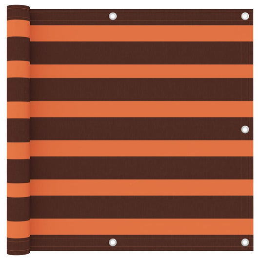 Balkon-Sichtschutz Orange und Braun 90x300 cm Oxford-Gewebe