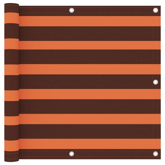 Balkon-Sichtschutz Orange und Braun 90x400 cm Oxford-Gewebe