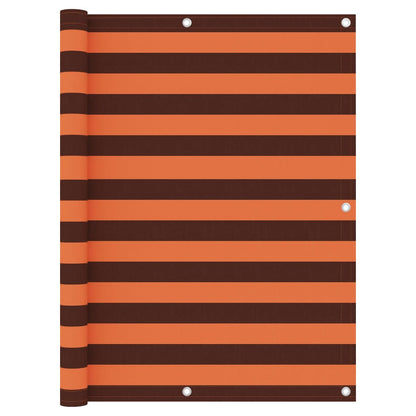 Balkon-Sichtschutz Orange und Braun 120x400 cm Oxford-Gewebe