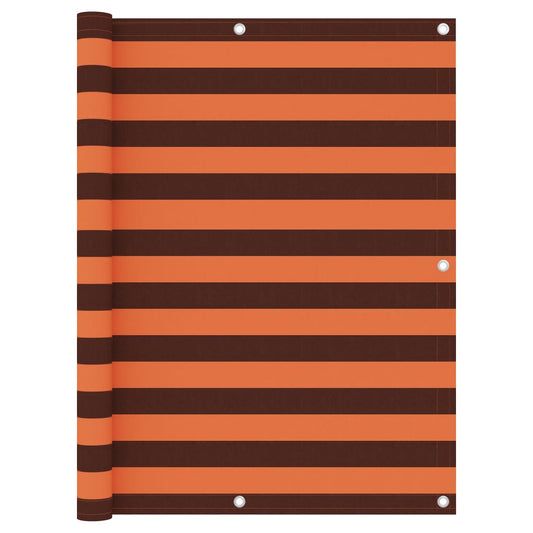 Balkon-Sichtschutz Orange und Braun 120x400 cm Oxford-Gewebe