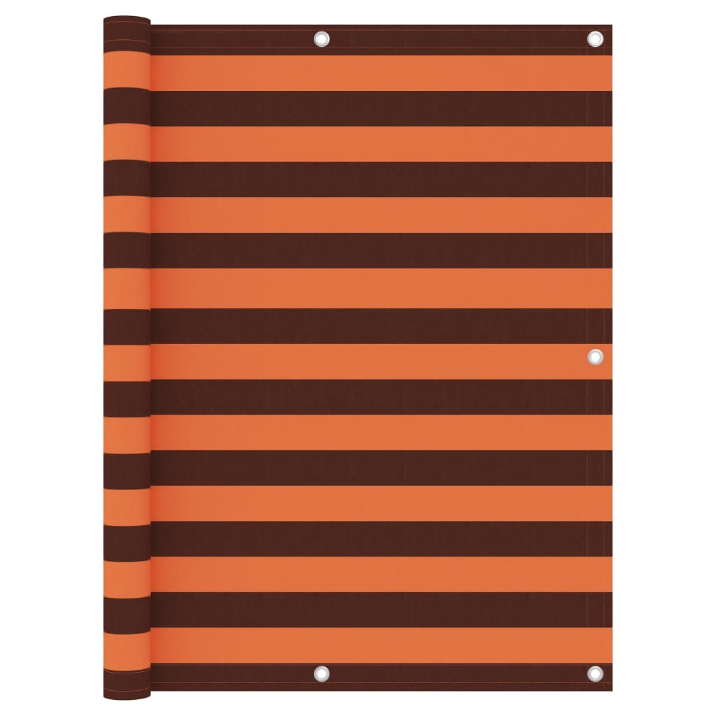 Balkon-Sichtschutz Orange und Braun 120x500 cm Oxford-Gewebe