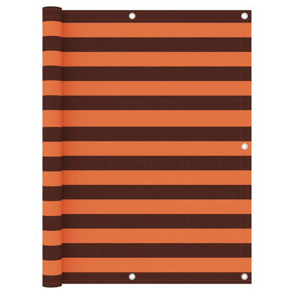 Balkon-Sichtschutz Orange und Braun 120x500 cm Oxford-Gewebe
