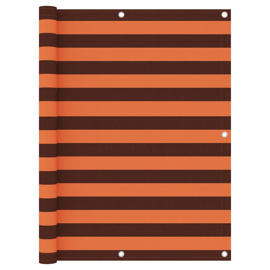 Balkon-Sichtschutz Orange und Braun 120x500 cm Oxford-Gewebe