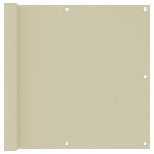 Balkon-Sichtschutz Creme 90x300 cm Oxford-Gewebe